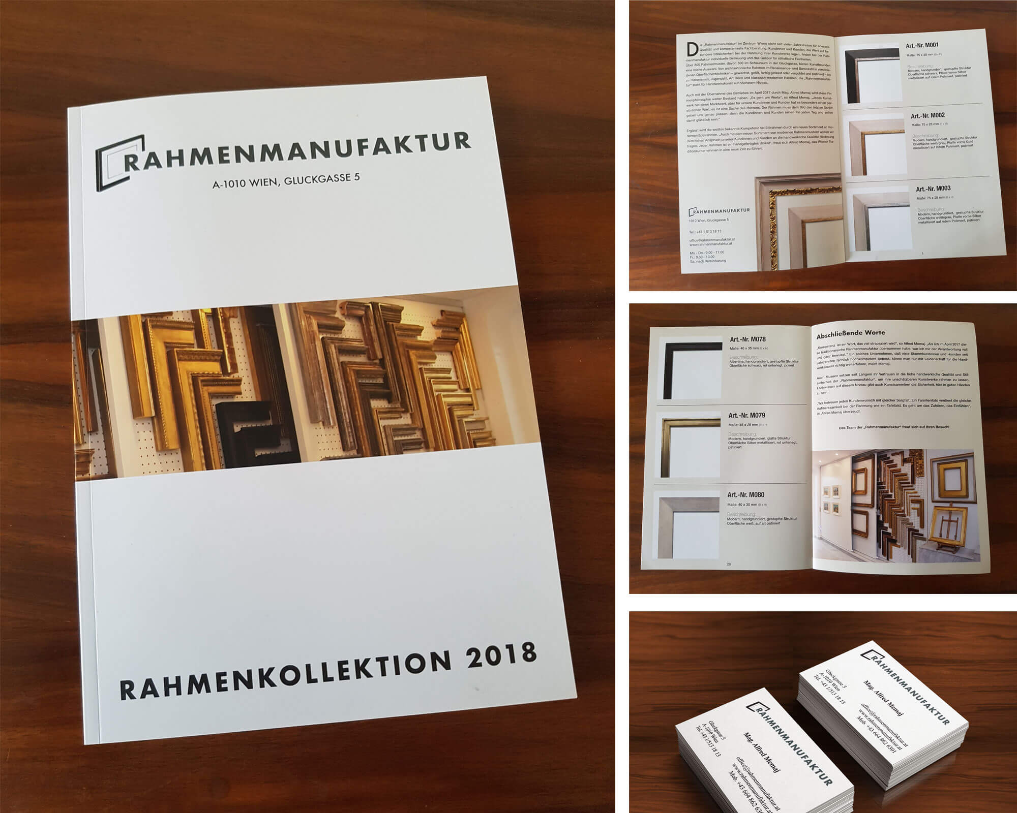 Rahmenmanufaktur, Wien Rahmenmanufaktur, Wien I: Katalog / Visitenkarten