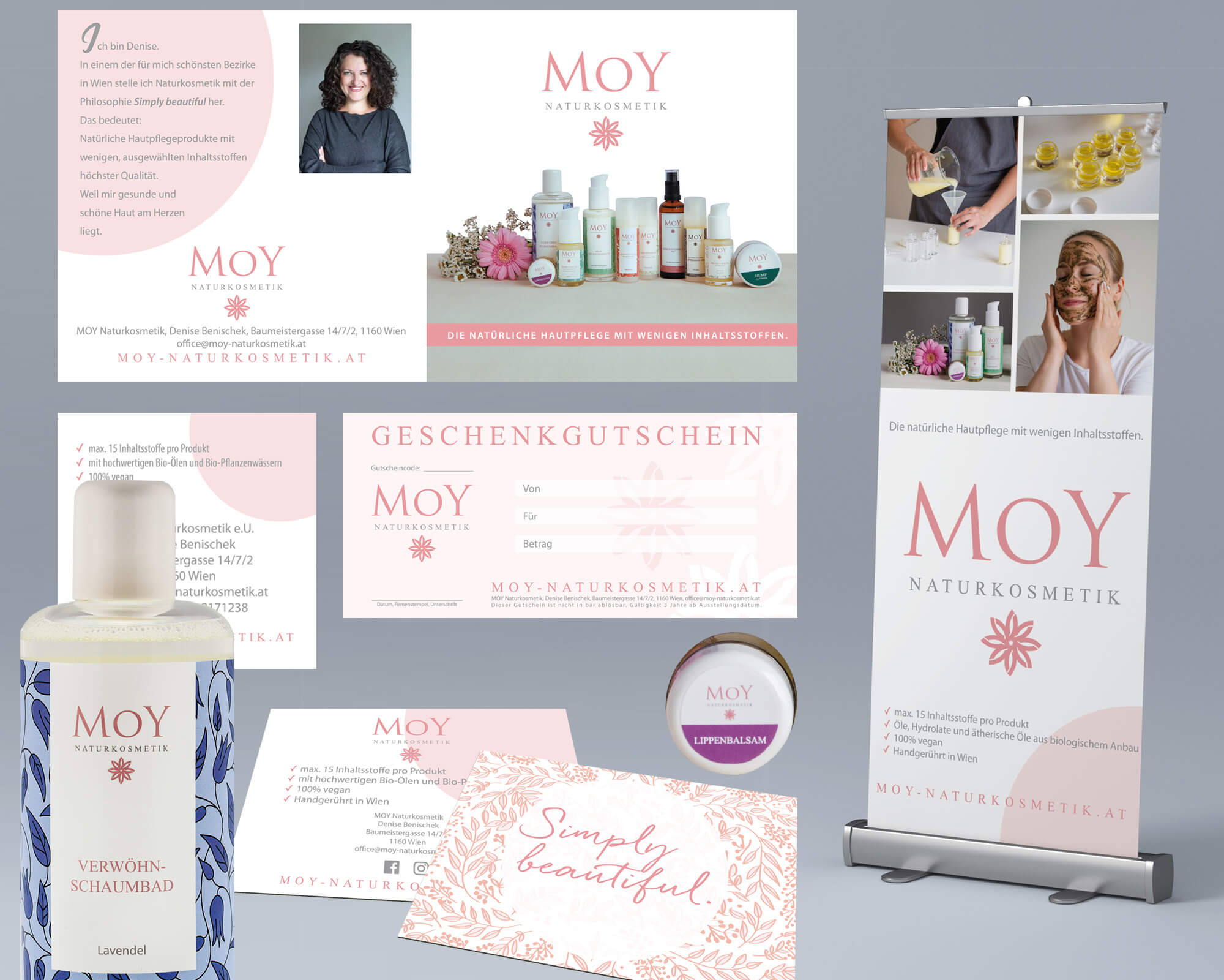 Moy Naturkosmetik, Wien Moy Naturkosmetik: Etiketten