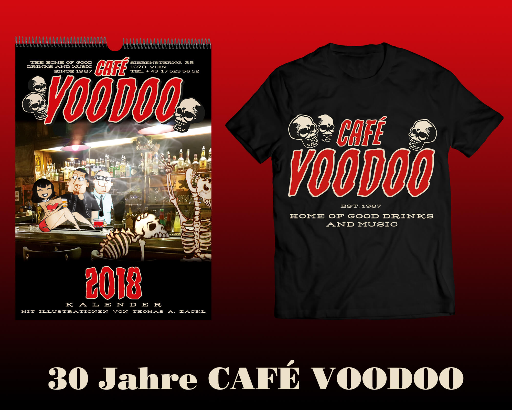 Cafe Voodoo: Kalender + T-Shirt