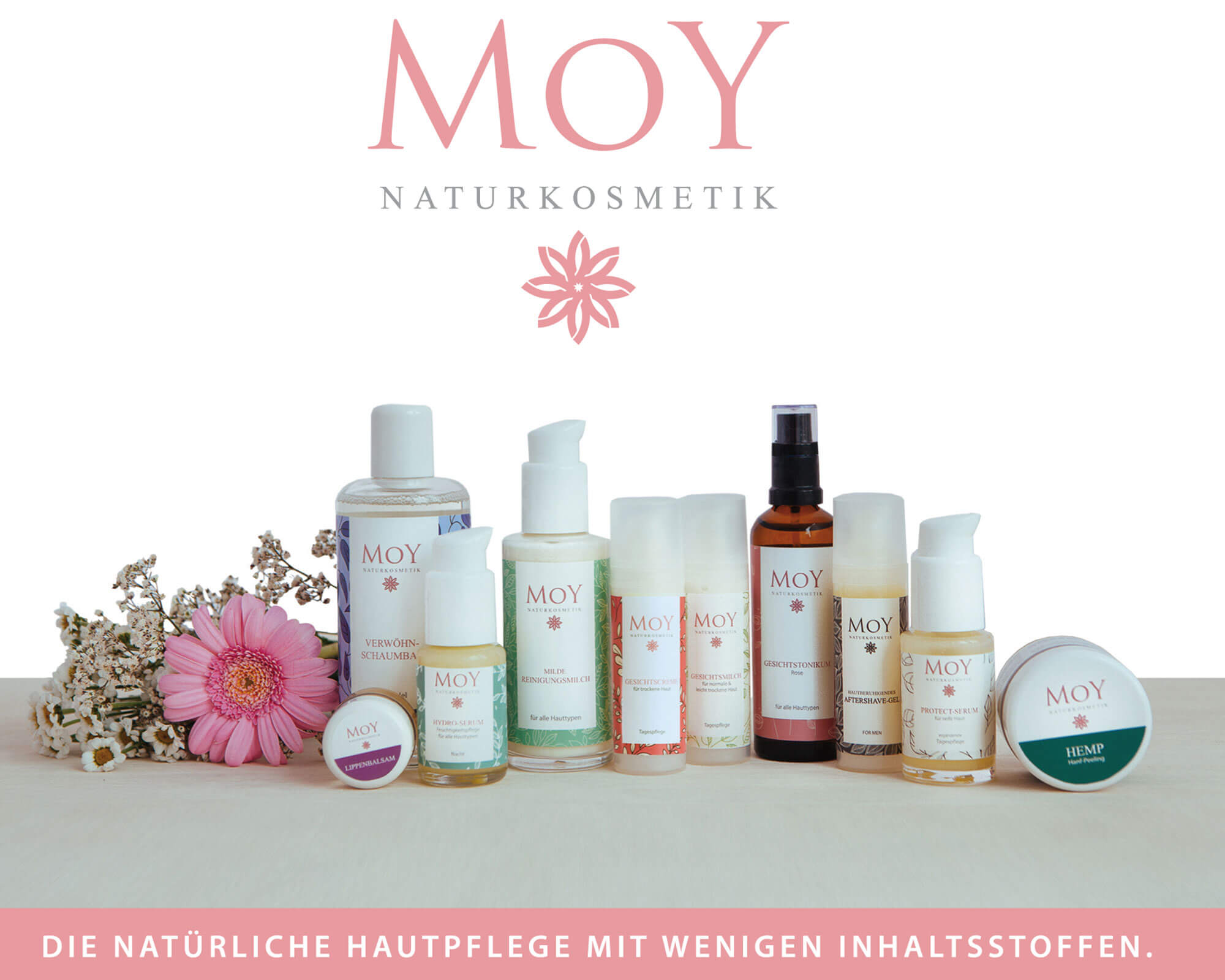 Moy Naturkosmetik, Wien Moy Naturkosmetik: Logo und Etiketten