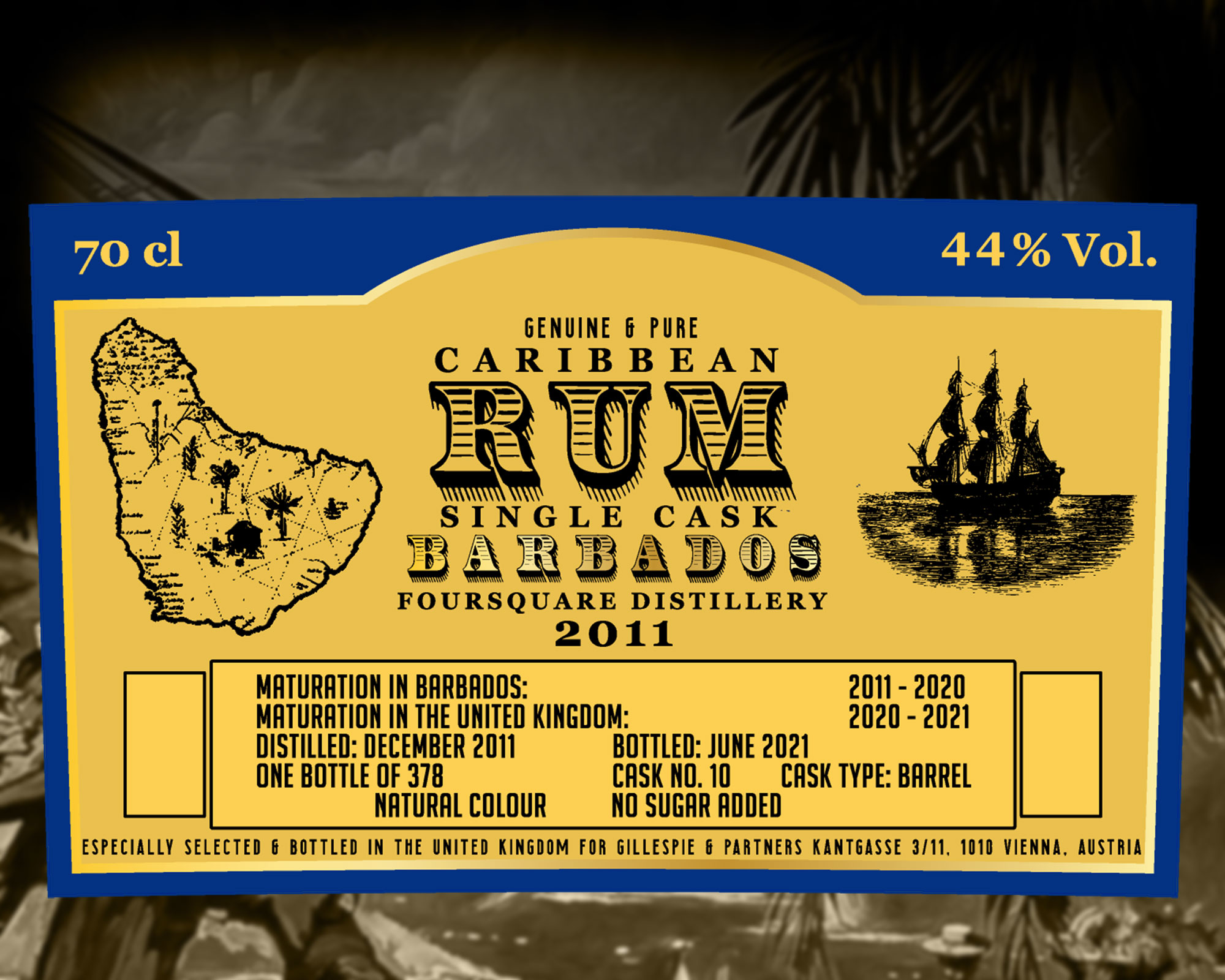 Gillespie & Partners: Rum Etiketten